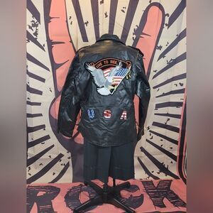 HOST PICK - Buffalo Leather Biker Riding Jacket Size 2X NWT